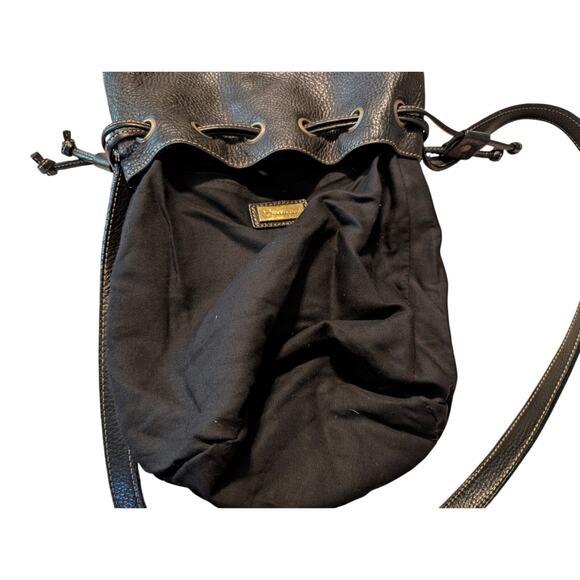 Barucci Leather Crossbody Drawstring Bucket Handbag - Picture 5 of 7